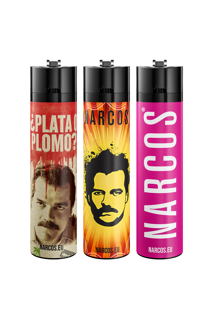 NARCOS LIGHTERS / 4984 / DISPLAY 30 PIECES