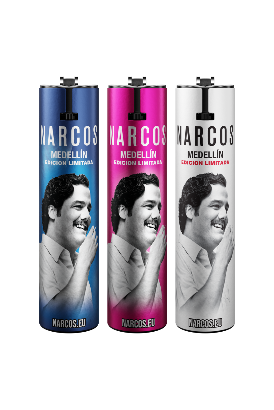 NARCOS METAL LIGHTERS / 4945 / DISPLAY 24 PIECES