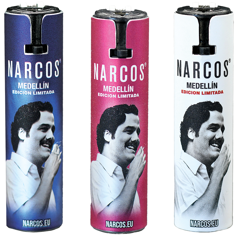 NARCOS METAL LIGHTERS / 4945 / DISPLAY 24 PIECES