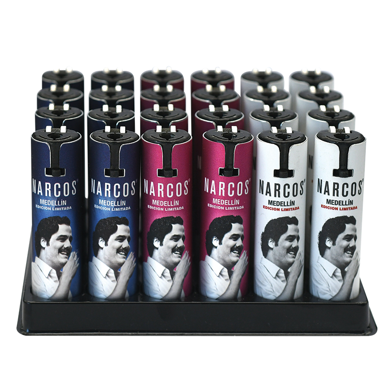 NARCOS METAL LIGHTERS / 4945 / DISPLAY 24 PIECES